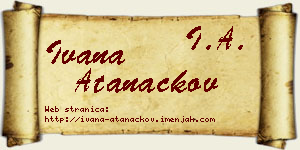 Ivana Atanackov vizit kartica
